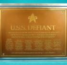 Star Trek DS9: DEFIANT Command Bridge Dedication plaque, one of the three made!!!